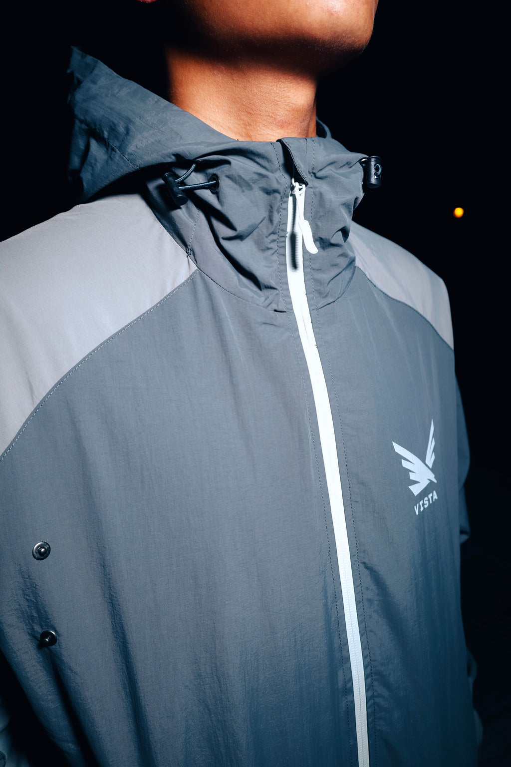 Asphalt Grey Lightweight Windbreaker Jacket V1