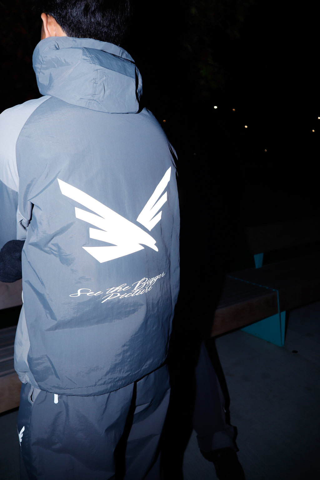 Asphalt Grey Lightweight Windbreaker Jacket V1